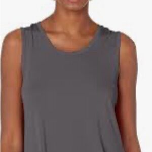 Nally & Millie Sleeveless Crewneck Tank - Charcoal